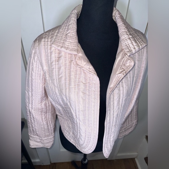 VINTAGE 100% Silk Quilted Pink Women's Jacket - Picture 5 of 10